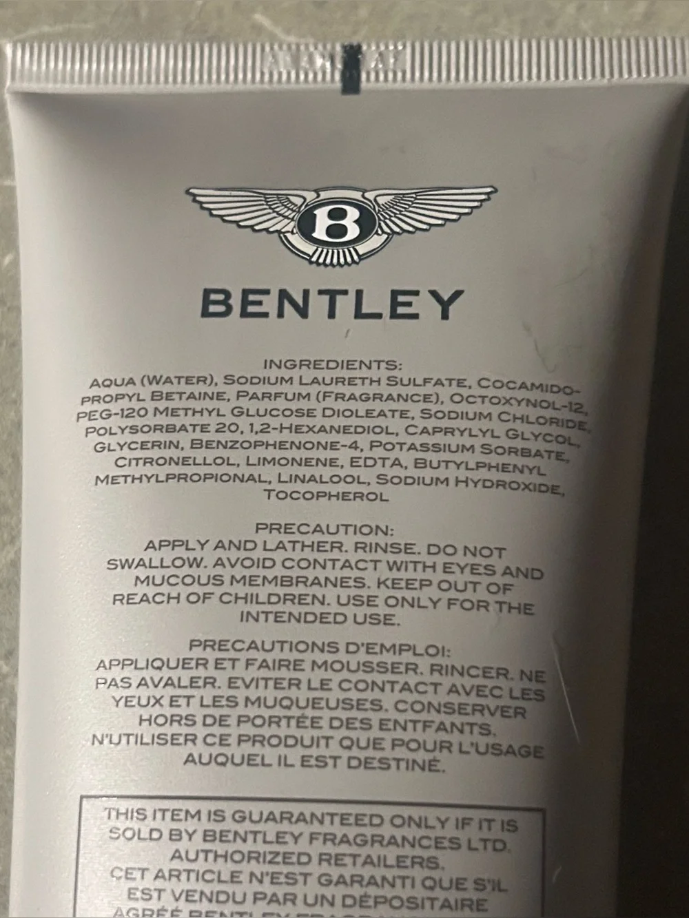 Bentley Infinite For Men Hair & Body Shower Gel 6.7oz